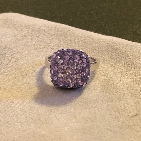 EUC QVC - Chelsea Taylor 925 Ombre Swarovski Crystal Ring, SZ 6 - Picture 2 of 13